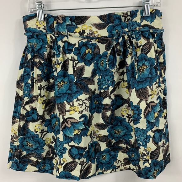 LOFT Dresses & Skirts - 3For$20 Loft Blue Floral Linen Skirt size: Small